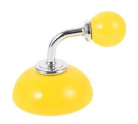 Abaodam Patère Murale en Céramique Jaune Ronde, Crochet Décoratif Unique et Élégant, Montage Mural pour Suspendre Vêtements et Accessoires Diverses Pièces