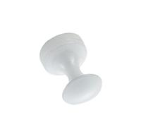 Abaodam Patère Murale Ronde en Métal Blanc, Crochet Mural pour Vêtements, Patère de Salle de Bain Compacte, Installation Facile, Usage la Cuisine et Dressing, Lot Simple