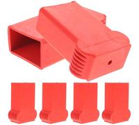 Abaodam Patins D'échelle Forte Adhérence Antidérapants Rouge en Caoutchouc 6pcs Bruit, Accessoires pour Escaliers Sécurisés pour Pieds D'échelle