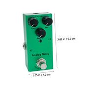 Abaodam Pédale Delay Analogique pour Guitare Électrique avec True Bypass et Effet Echo Clair Pédale Deffet Unique pour Musique et Performance LED Indicateur État Vert Foncé
