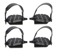 Abaodam Pédales de Vélo D'intérieur Antidérapantes avec Sangles Réglables, Lot de 2 Paires, Accessoires Robustes pour Vélo Appartement, Équipement Fitness à Domicile, Remplacement