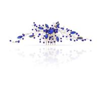 Abaodam Peigne à Cheveux de Mariage en Cristal Bleu Marine, Accessoire Mariée, Coiffe Latérale Élégante, Bijou de Tête pour Cérémonie, Strass Décoratif, Léger et Confortable, pour Mariage