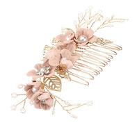 Abaodam Peigne À Cheveux De Mariage En Cristal Et Perles Décoration De Bal Pince À Cheveux Latérale En Forme De Fleur Accessoires De Mariée Roses Pour Mariées Demoiselles D'Honneur