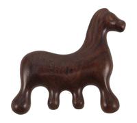 Abaodam Peigne de Massage en Bois D’ébène Noir de Cheval, Dents Larges pour Cuir Chevelu, Outil Méridien Antistatique Portable, Accessoire Bien-soin Capillaire et Présent Homme Femme