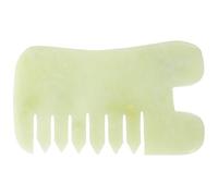 Abaodam Peigne en Jade Vert Naturel pour Massage Visage et Corps, Outil de Massage à Grattage, Soin Spa et Beauté, Forme Peigne, pour Détente et Nutrition
