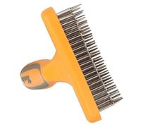 Abaodam Peigne Toilettage Animaux Double Rangée Ergonomique Brosse Démêlante pour Chiens et Chats Nettoyage Sans Douleur Brosse Anti-poil Mort pour Soins Quotidiens