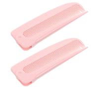Abaodam Peignes à Queue Pliables Lot de 2 en Plastique Rose Peignes Portables pour Cheveux Bouclés pour Coiffure Professionnelle et Usage Voyage