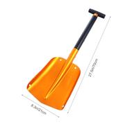 Abaodam Pelle à Neige Pliante Aluminium Amovible pour Voiture Usage Extérieur Déneigement Hivernal Facile à Ranger Légère Et Compacte pour Camping Voyage