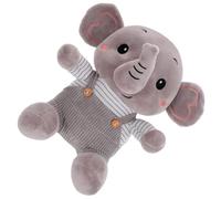 Abaodam Peluche Éléphant Gris Doux avec Bouton Aléatoire Apaisant pour Chambre Garçon Fille Poupée Peluche Confortable pour Garçons et Filles Cadeau Naissance