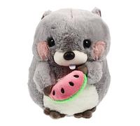 Abaodam Peluche Marmotte en Peluche 20 Cm Gris Jouet Kawaii Garçon Et Filles Doux Compagnon Présent d'anniversaire pour Filles Et Garçons