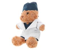 Abaodam Peluche Ours Médecin Poupée Ours Costume de Docteur Doux et Confortable Cadeau Original pour Professionnels de Santé et Étudiants Peluche Animale Souple et Décorative