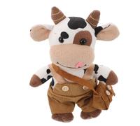 Abaodam Peluche Vache 30 Cm Douce et Moelleuse Poupée Animale Mini Animaux de Ferme Décoration Adorable pour Camping-Car pour Garçon et Filles Peluche Animale Câlin Présent Fille