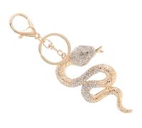 Abaodam Pendentif Année du Serpent Porte-clés Serpent Scintillant en Alliage Présent Accessoire Solide et Polyvalent pour Paquet à Main Femme et Clés de Voiture