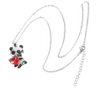 Abaodam Pendentif et Fêtes à Thème Animalier Adorable Collier Panda en Alliage Rouge Léger et Hypoallergénique pour Anniversaire pour Femmes et Filles