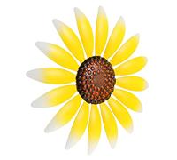 Abaodam Pendentif fleur en fer décor extérieur décoration murale en macramé Naturel mur fleuri pendaison tentures murales décoration murale le fer Yellow