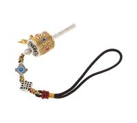 Abaodam Pendentif Roue De Prière Bouddhiste Pour Voiture Ornement Tibétain Décorations à Suspendre Pour Rétroviseur Accessoires Intérieurs Porte-clés