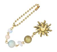 Abaodam Pendentif Soleil Voiture Doré pour Rétroviseur Intérieur Accessoire à Suspendre Décorative Légère Ornement Esthétique Charmant Décoration Suspendue Voiture Accessoire pour