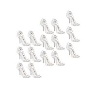 Abaodam Pendentifs de Décoration Suspendue Créative Talons Hauts 15pcs en Mousse Argentée Effet Festif pour Sapin et Scène de
