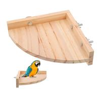 Abaodam Perchoir à Plate-Forme Debout en Bois Naturel pour Perroquets et Oiseaux, Installation Facile, Ne Se Fissure Pas, pour Jouer et Se Percher