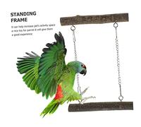 Abaodam Perchoir Balançoire pour Perruches Naturel Suspendu Stable et pour Cage Doiseaux Support Dentraînement pour Oiseaux à Mâcher et Percher