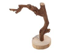 Abaodam Perchoir D'entraînement pour Perruches Résistance la Déformation en Bois Naturel Plusieurs Styles avec Base Stable Plusieurs Styles pour Jouer et Interagir Oiseaux