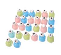 Abaodam Perforatrice Alphabet 26 Lettres pour Loisirs Créatifs Perforatrice Papier Manuel en Plastique et Métal Outil Scrapbooking pour Cartes Papiers Tissus et Cuir Ensemble