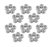 Abaodam Perles de Chevalet en Métal Argenté pour Guitare Classique et Folk - 50 Pièces pour Queue de Corde, Accessoires de Quincaillerie Solide, Compatibles Cordes Nylon,