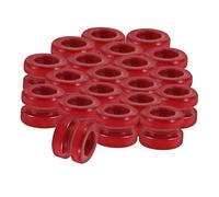 Abaodam Perles pour Cordes de Guitare Électrique et Acoustique, Embouts Métalliques Colorés Rouges, Lot de 20 Pièces, Accessoires de Modification et Maintien des Cordes, Outils