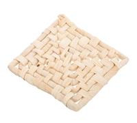 Abaodam Perroquet en Fibres de Maïs 15x15 Cm, Tapis D’équilibre Mastication pour Perruches, Accessoire Naturel Solide pour Cage à Oiseaux, D’entraînement Jeu