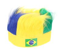 Abaodam Perruque Bandeau Bonnet Bandeau De Cheveux De Troll Casquettes De Fabrication De Perruques Casquette De Football Préférée Des Fans Cadeaux Verts Déguisement Brésil Homme Polyester