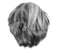 Abaodam Perruque de Vieillard pour Déguisement Halloween de Perruque Père pour Cosplay Accessoire de Cheveux pour Fêtes à Thème