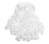 Abaodam Perruque Déguisement Vieillard Longue Bouclée pour Homme et Femme Look Santa Claus Réaliste Facile à Porter pour Noël Halloween et Fêtes Cosplay