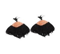 Abaodam Perruques de Cosplay Samouraï Chauve 2 Pièces, Postiches Humoristiques pour Hommes, Fibre Synthétique Confortable, pour Fêtes et Déguisements, Taille Unique