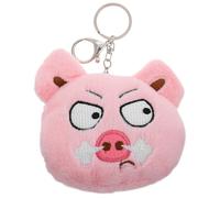 Abaodam Petit Porte-Monnaie en Peluche Rose de Cochon, Compact et Portable pour Rangement D'objets Petits, Joli Portefeuille Adorable pour Filles