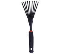Abaodam Petit Râteau de Jardin à Main Noir Poignée Ergonomique en Fer et | Travaux de Jardinage, Ameublissement du Sol, Plantation, pour Aménagement Paysager