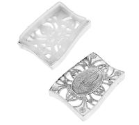 Abaodam Petite Boîte à Bijoux et Apparence Élégante Vintage en Alliage de Zinc Argenté, Finition Soignée pour Engagements et Propositions de Mariage