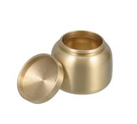 Abaodam Petite Urne Laiton Et Étanche Urne Funéraire Compacte Et Portable pour Cendres Humaines Ou Animaux Pot Multi-Usage pour Crémation Jarre à Poudre Sécurisée