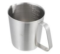 Abaodam Pichet à Lait et Bec Verseur Pratique en Acier Inoxydable 700ml Graduation Claire pour Mesurer et Stocker le Lait Cuisine
