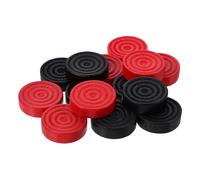 Abaodam Pièces D'échecs en Bois Rondes 24 Pcs pour Dames et Backgammon, Dimensions 2,8 X 0,6 Cm, Couleurs Noir et Rouge, Accessoires Universels pour Jeu de Société Adultes et Garçon