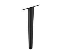 Abaodam Pied de Table Métal Noir pour Bureau Scolaire et Table Canapé | Fer et Caoutchouc, Protection du Sol, Installation Simple, Bas de Protection