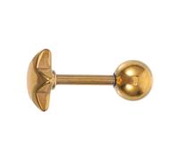 Abaodam Piercing de Langue en Acier Inoxydable Étoilé Doré Barre de Clous de Langue pour Femmes Accessoire de Piercing Oral Confortable et Solide Usage Quotidien et Fêtes