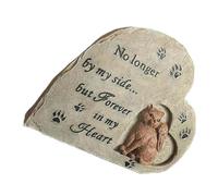 Abaodam Pierre Commémorative pour Chat Résine Ornement Funéraire Animal de Compagnie Souvenir Cœur Ange pour Jardin et Tombe Pet Remembrance Stone