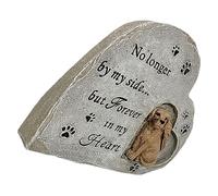 Abaodam Pierre Tombale pour Animaux De Compagnie Commémorative en Résine Solide, Forme Cœur, Taille Moyenne, pour Jardin Extérieur, Dédiée Au Chien Perdu, Souvenir pour Propriétaires d'animaux