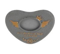 Abaodam Pierre Tombale pour Chien de Cœur Gris, Monument Funéraire Résistant aux Intempéries, Pierre Commémorative Gravée Personnalisable pour Petit Chien, Marqueur de Jardin Extérieur