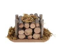 Abaodam Pile Garden Paysage Ferme Bois de Chauffage Mini Cheminée Bois de Chauffage Modèle Pile Maison de Poupée Échelle 1 12 Maison de Poupée Décor de Chauffage Miniature Bonfire Modèle