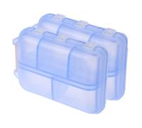 Abaodam Pilulier de Voyage Portable 2pcs en Pp avec Compartiments Transparents et Double Couche, Étui à Pilules Compact et Étanche pour Urgences et Déplacements