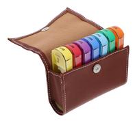 Abaodam Pilulier Semainier Portable Jours PP avec Compartiments Organisateur de Médicaments Compact avec Pochette de Rangement pour Voyages et Maison