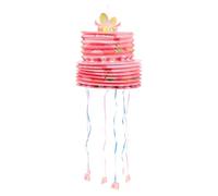 Abaodam Piñata à Tirer Mini en Papier Décorative Rose, 1 Pièce, à Casser pour Fête D'anniversaire, Accessoires de Décoration et Jeux D'extérieur pour Garçon et Filles