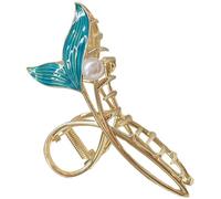 Abaodam Pince à Cheveux Queue de Poisson Élégante en Alliage, Grosse Taille Antidérapante et Décorative pour Femmes, Accessoire Coiffure Pratique pour Modifier la Coiffure