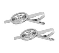 Abaodam Pince à Cravate Balance Justice en Acier Inoxydable Argenté, Lot de 2 Pièces, Maintien Sécurisé et Accessoire Polyvalent pour Hommes Lors de Mariages et Sorties